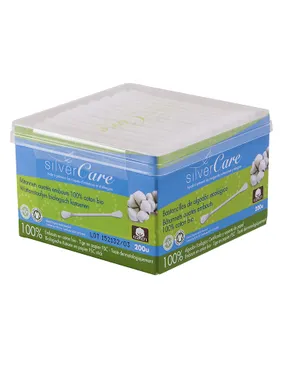 Silver Care cotton buds made of organic cotton 200pcs
