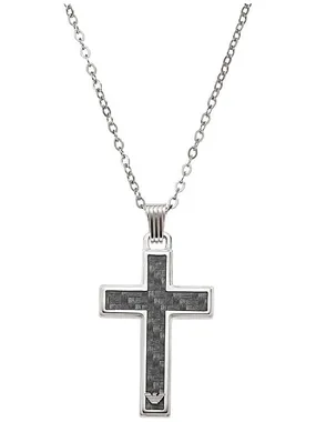 Men steel cross necklace EGS1705040