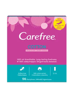Cotton panty liners fresh fragrance 56 pcs