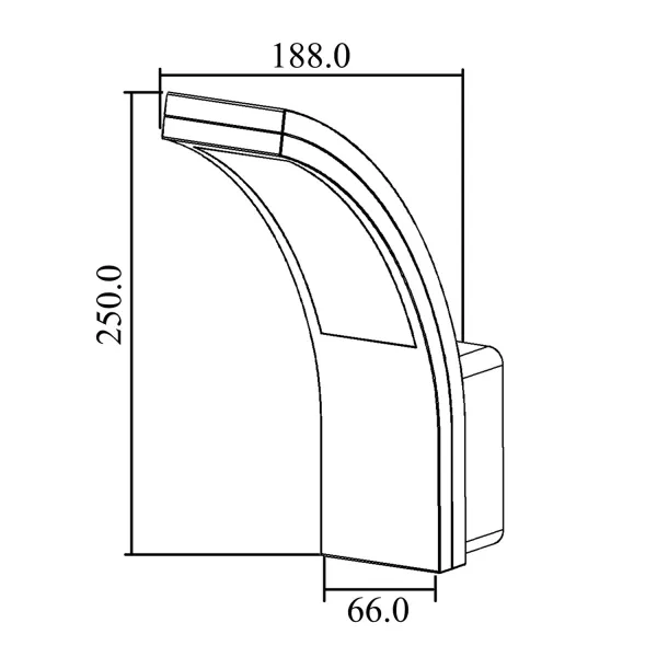 LED Lamp Faced Outdoor Wall 10W MCE343 B