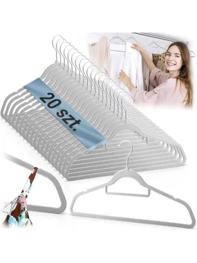 Velor clothes hangers 20pcs MS-859 Massido
