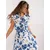 Women's cobalt blue dress with print