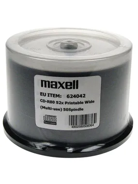 MAXELL CD-R 700MB 52x80 min, vārpsta, drukājams disks