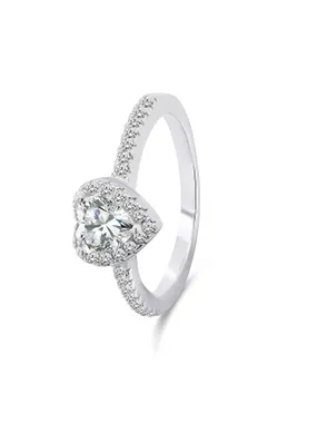 Romantic silver ring Heart RI047W