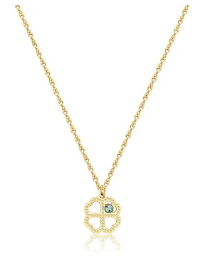 Gold-plated necklace Lucky Light Four-leaf clover SKT40
