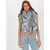 Gray women's scarf with a check pattern.