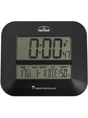 Radio controlled clock/alarm clock with thermometer and hygrometer H17-ET843BK