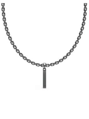 Stylish X Plate Steel Necklace JUXN03001JWGMT/U