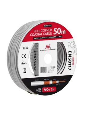 Antenna Coaxial Cable RG6 50m MCTV-471