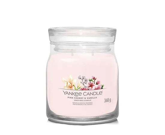 Aromatic candle Signature glass medium Pink Cherry & Vanilla 368 g