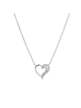 Delicate silver necklace Heart AJNA0015 (chain, pendant)