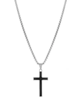 VGX211-1S Steel Cross Necklace (Chain, Pendant)