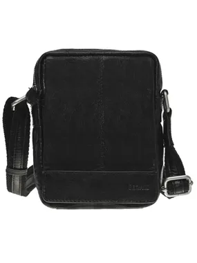 Men's leather crossbody bag 1110 Black