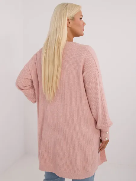 Women's light pink plus size sweater