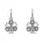 Sparkling Silver Flower Earrings for Girls EA189W