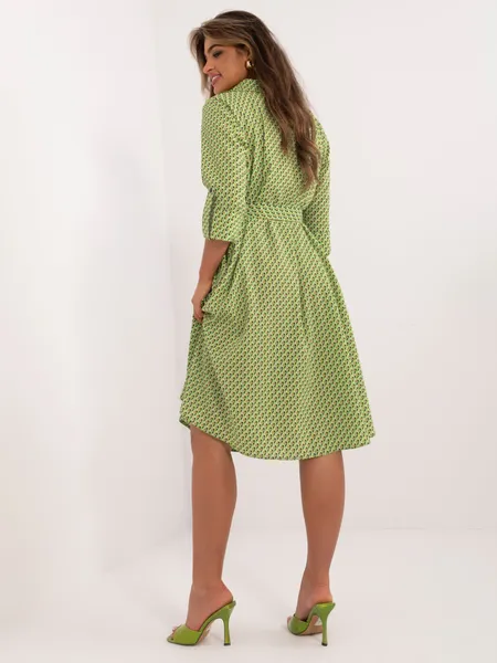 Women's light green shirt dress