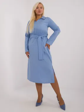 Women's blue plus size dress