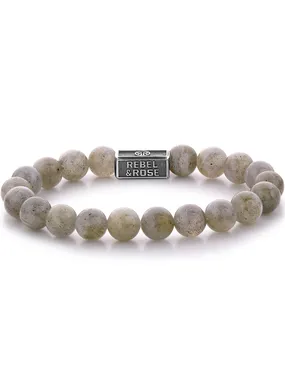 Rebel & Rose Bracelet Labradorite Shield 925 RR-8S005-S-L mens