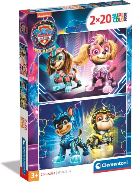 Puzzle 2 x 20 elements Super Color Paw Patrol The Mighty Movie