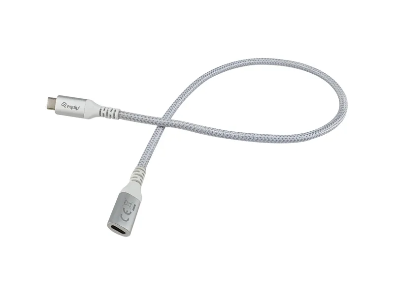 Aprīkojiet USB 3.2 Gen 2 C–C pagarinātāja kabeli, 1,0 m, M/F, 4K/60Hz, 10 Gbps, balts