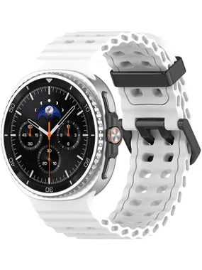 Silicone sports strap for Samsung Galaxy Watch8 - white