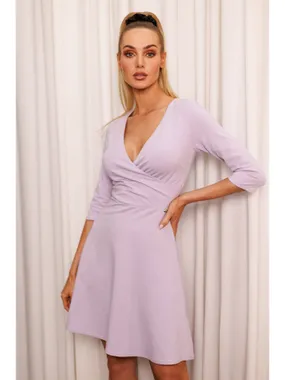 M786 Dress with a pleat top - violet