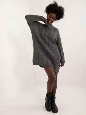 Women's Dark Gray Knitted Dress