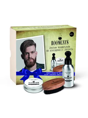 Set #4 of cosmetics for men: beard oil 50ml + beard balm 30ml + beard brush