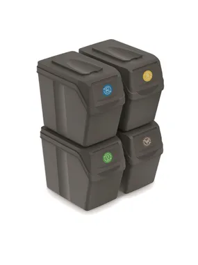 Sortibox sorting basket set 4x20L, gray ISWB20S4
