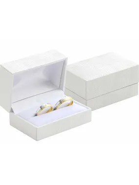 White leatherette box for wedding rings GZ-7/A1