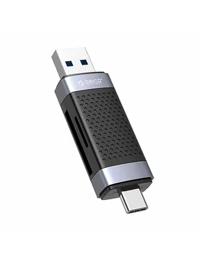 Orico CD2D-AC2-BK-EP TF/SD memory card reader, USB + USB-C (black)