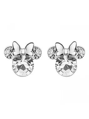 Glittering silver Minnie Mouse stud earrings ES00028SAPRL.CS