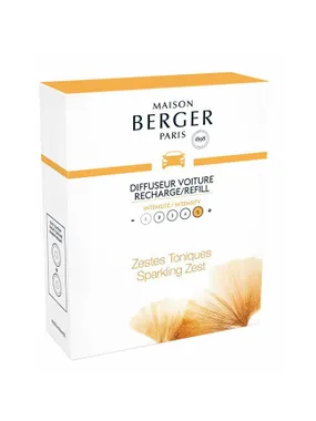 Replacement refill for car diffuser Fresh tonic Sparkling Zest (Car Diffuser Recharge/Refill) 2 pcs