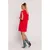 M789 Mini dress with shoulder pads - red