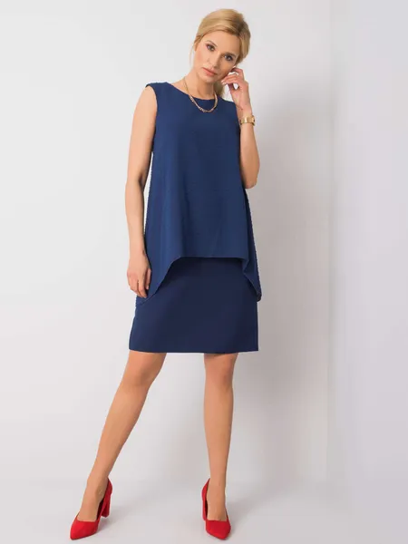 Women's dark blue dress.