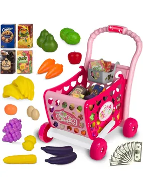 Ricokids 773401 pink shopping trolley