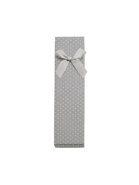 Gray gift box with polka dots KP4-20