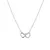 Silver necklace Linked hearts AJNA0016