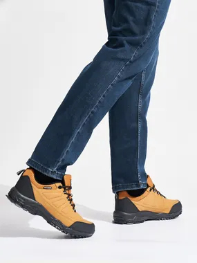 Brown men's hiking boots