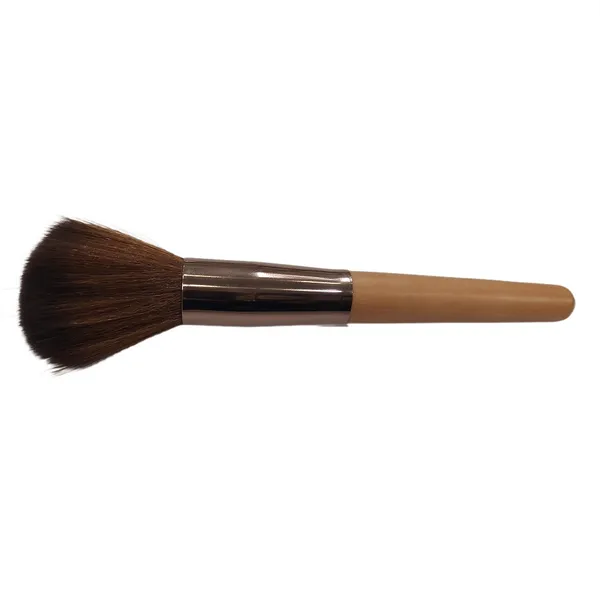 Powder brush with a long handle