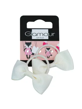Kids hair bands Cream Bows 2 pcs.