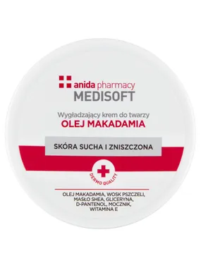 Medisoft smoothing face cream macadamia oil 100ml