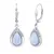 Silver earrings with natural agate jst13327ba