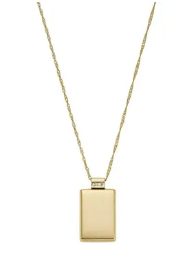Drew Minimalist Gold Plated Necklace JF04688710