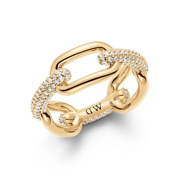 Luxury gold-plated ring Crystal Link DW0040059