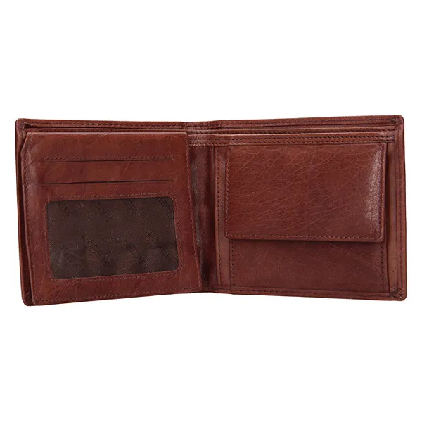 Men's leather wallet W-8154 BRN