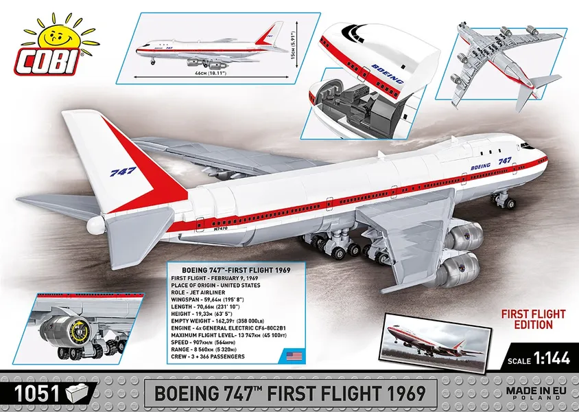 Blocks Boeing 747 First Flight 1969