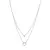 Double silver necklace with zircons AJNA0009