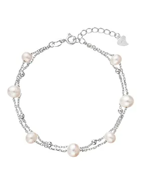 Charming double bracelet with river pearls 23019.1