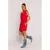 M789 Mini dress with shoulder pads - red